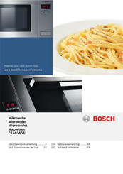 Bosch CFA634GS1 Gebruiksaanwijzing