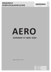 Siegenia AEROMAT VT WRG 1000 smart Originele Gebruiksaanwijzing