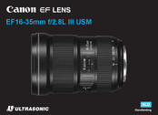 Canon EF LENS EF16-35mm f/2.8L II USM Handleiding