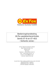 ExTox ET-8 Series Bedieningshandleiding