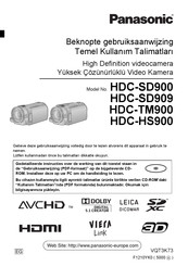 Panasonic HDC-SD900 Beknopte Gebruiksaanwijzing