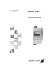 Endress+Hauser Preline RTA 421 Bedieningsvoorschrift