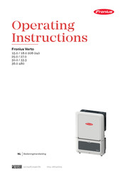 Fronius Verto 25.0 Bedieningshandleiding