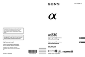 Sony a230 Gebruiksaanwijzing