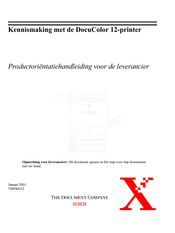 Xerox DocuColor 12 Handleiding