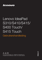 Lenovo IdeaPad S400 Touch Gebruikershandleiding