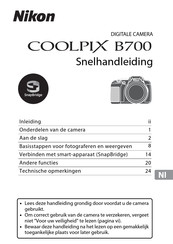 Nikon COOLPIX B700 Snelhandleiding