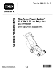 Toro Flex-Force Power System 60 V MAX Gebruikershandleiding