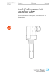 Endress+Hauser Condumax CLS19 Bedieningsvoorschrift