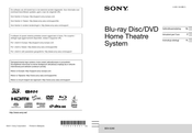 Sony BDV-E280 Gebruiksaanwijzing