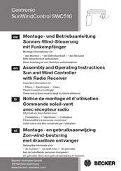 Becker Centronic SunWindControl SWC510 Gebruikers- En Montagehandleiding