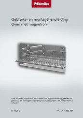 Miele H 7640 BM Gebruiks- En Montagehandleiding