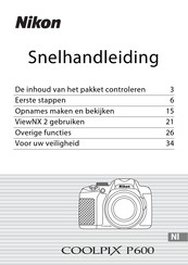 Nikon COOLPIX P600 Snelhandleiding