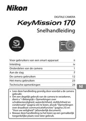 Nikon KeyMission 170 Snelhandleiding