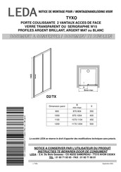 Leda TYXO D2 Montagehandleiding