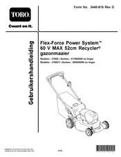 Toro Flex-Force Power System 60 V MAX Gebruikershandleiding