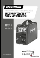 WELDKAR WK MULTIMIG 2140 Gebruiksaanwijzing