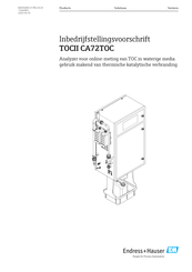 Endress+Hauser TOCII CA72TOC Bedieningsvoorschrift