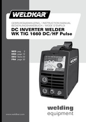 WELDKAR WK TIG 1660 HF Pulse Gebruiksaanwijzing