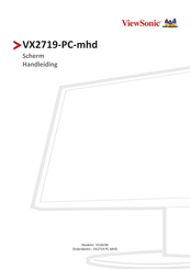 ViewSonic VX2719-PC-mhd Handleiding