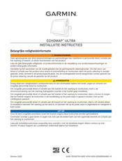 Garmin ECHOMAP ULTRA Installatie-Instructies