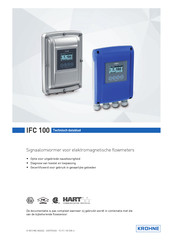 KROHNE IFC 100 Technische Handleiding