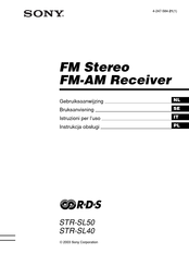 Sony STR-SL40 Gebruiksaanwijzing