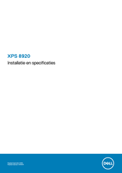 Dell XPS 8920 Installatie En Bediening