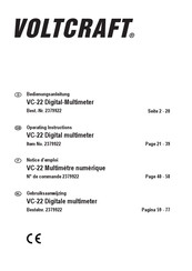 VOLTCRAFT VC-22 Gebruiksaanwijzing