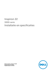 Dell Inspiron 22-3265 Installatie En Bediening