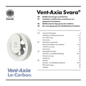 Vent-Axia Svara Lo-Carbon Gebruikershandleiding