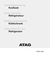 Atag KD63140B Gebruiksaanwijzing