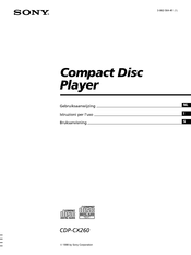Sony CDP-CX260 Gebruiksaanwijzing