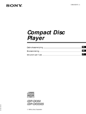 Sony CDP-CX555ES Gebruiksaanwijzing