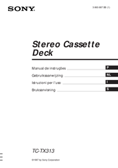 Sony TC-TX313 Gebruiksaanwijzing