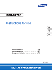 Samsung DCB-B270R Gebruiksaanwijzing