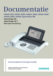Siemens Unify OpenStage 40 T Beknopte Handleiding