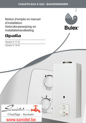 bulex Opalia C14G Gebruiksaanwijzing En Inbouwhandleiding