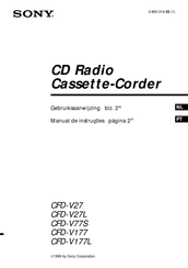 Sony CFD-V27 Gebruiksaanwijzing