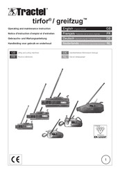 Tractel tirfor T532 D Handleiding Voor Gebruik En Onderhoud