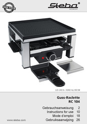 Steba RC 104 Gebruiksaanwijzing