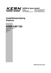 KERN and SOHN TKBP 6V20LM-A Installatieaanwijzing