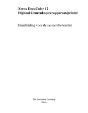 Xerox DocuColor 12 Handleiding