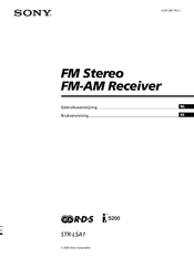 Sony STR-LSA1 Gebruiksaanwijzing