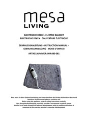 Mesa Living 804.081 Gebruiksaanwijzing