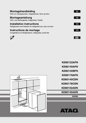 Atag KD80178CDN Montagehandleiding