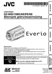 JVC Everio GZ-MS215SE Beknopte Gebruiksaanwijzing