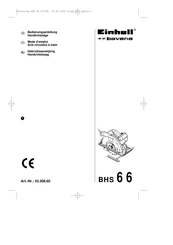 EINHELL Bavaria BHS 66 Gebruiksaanwijzing