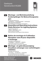 Becker Centronic VarioControl VC220 Montage- En Gebruiksaanwijzing