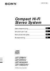 Sony LBT-W900AV Gebruiksaanwijzing